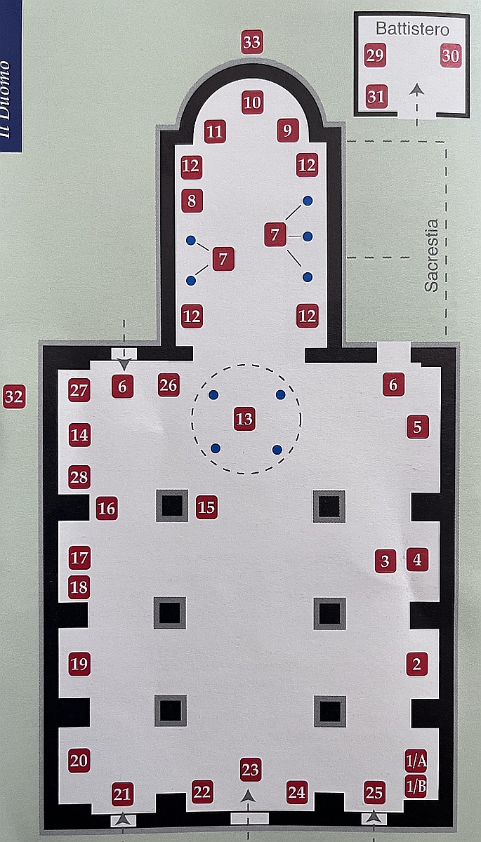 Mappa artistica del Duomo di Portogruaro